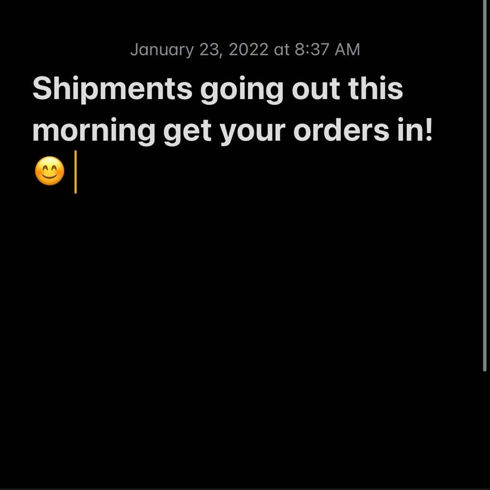 Dropping off today!